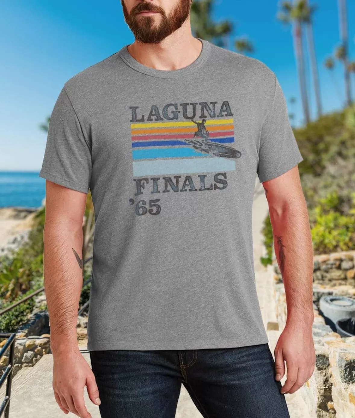 Men'S Ridiculously Soft Vintage Graphic T-Shirt | Laguna Finals | Nayked Apparel Cheap