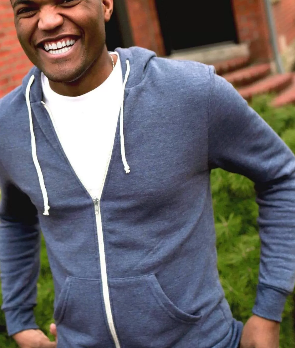 Men'S Ridiculously Soft Vintage Recycled Fleece Full-Zip Hoodie | Nayked Apparel Cheap