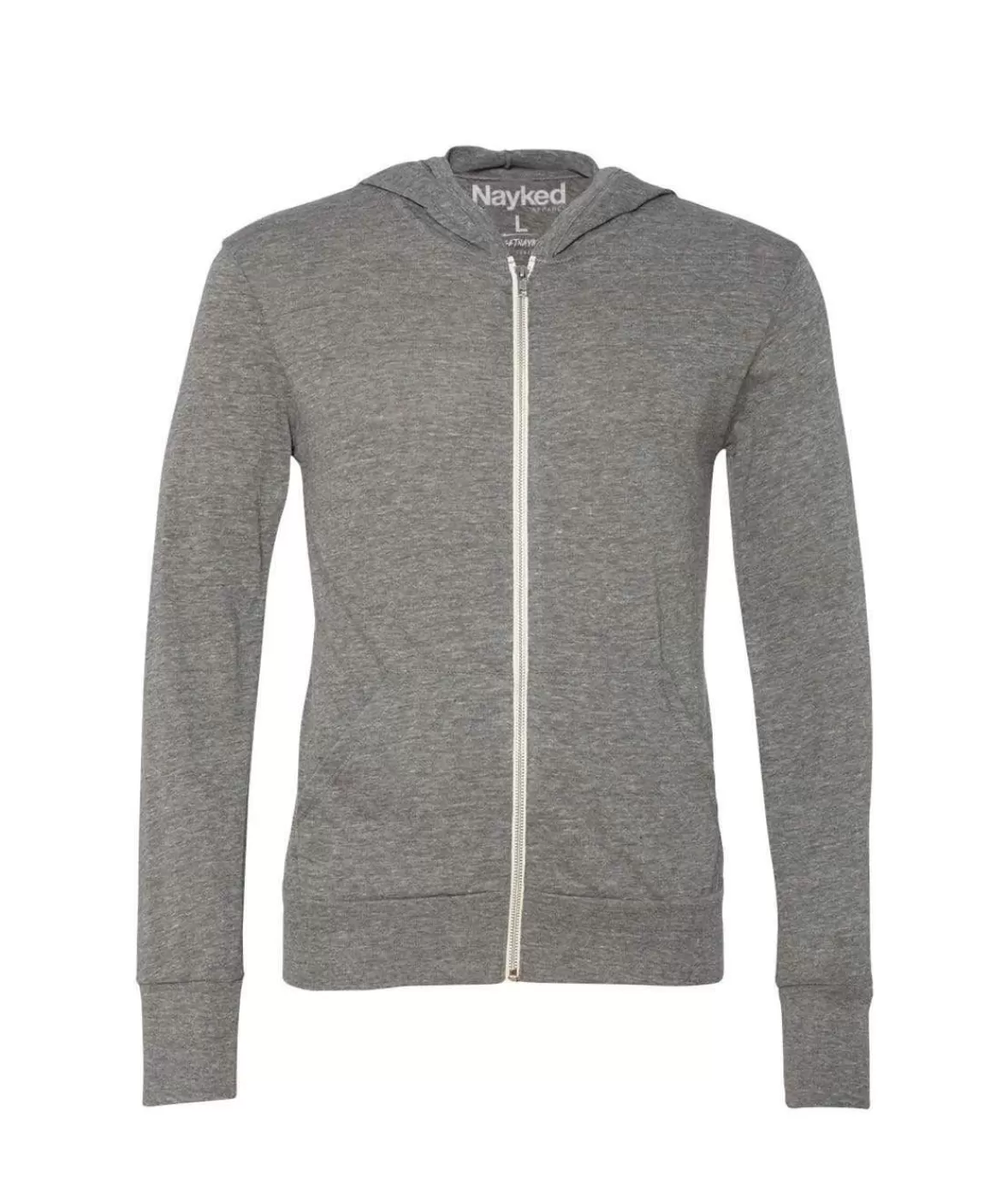 Men'S Ridiculously Soft Vintage Recycled Full-Zip Hooded T-Shirt | Nayked Apparel Outlet