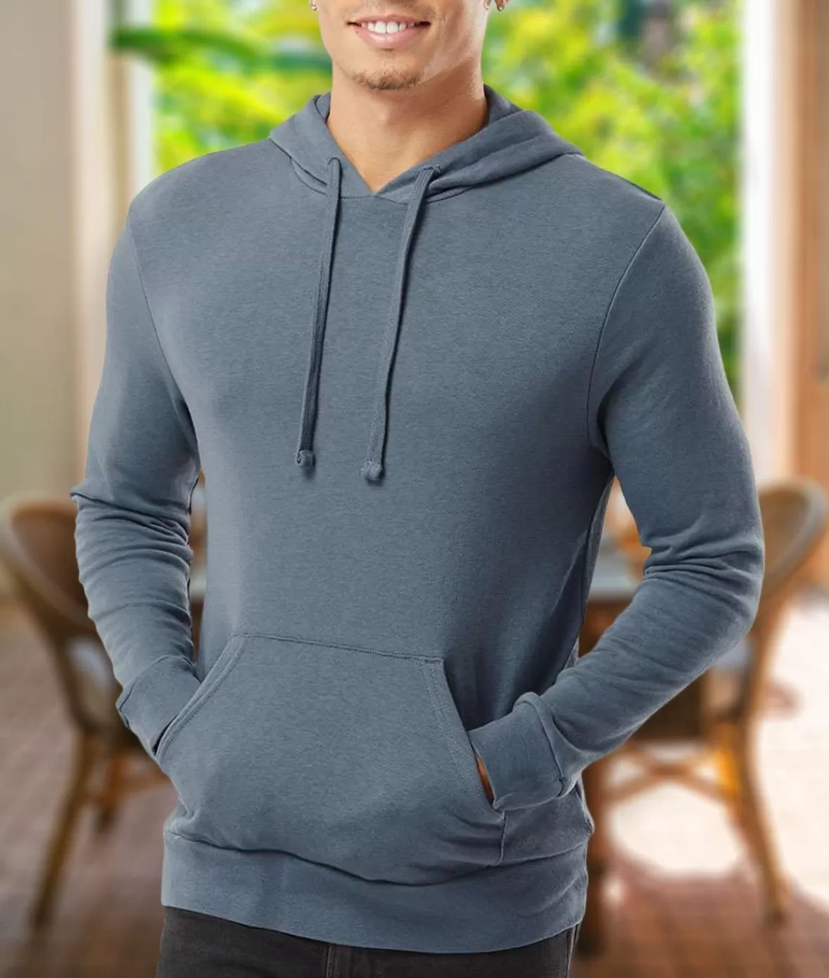 Men'S Soft Recycled Washed Lightweight Terry Hooded Pullover | Nayked Apparel Flash Sale