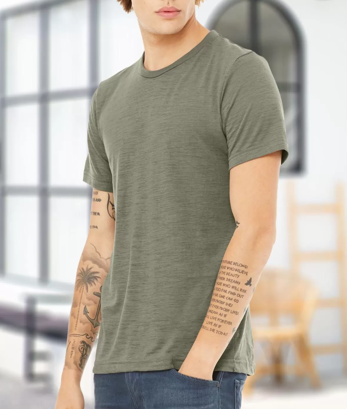 Men'S Soft Slub Jersey Short Sleeve Crew Neck T-Shirt | Nayked Apparel Best Sale