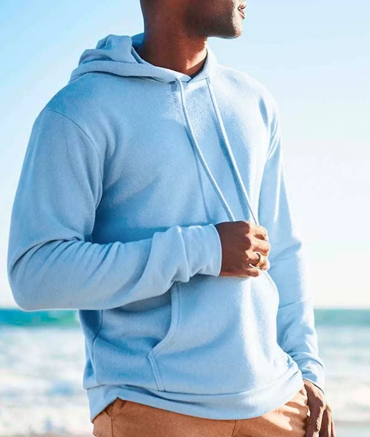 Men'S Soft Sueded French Terry Pullover Hoodie | Nayked Apparel Best Sale