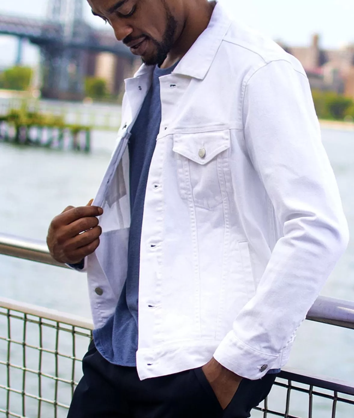 Men'S Soft Vintage Denim Jacket | Nayked Apparel Clearance
