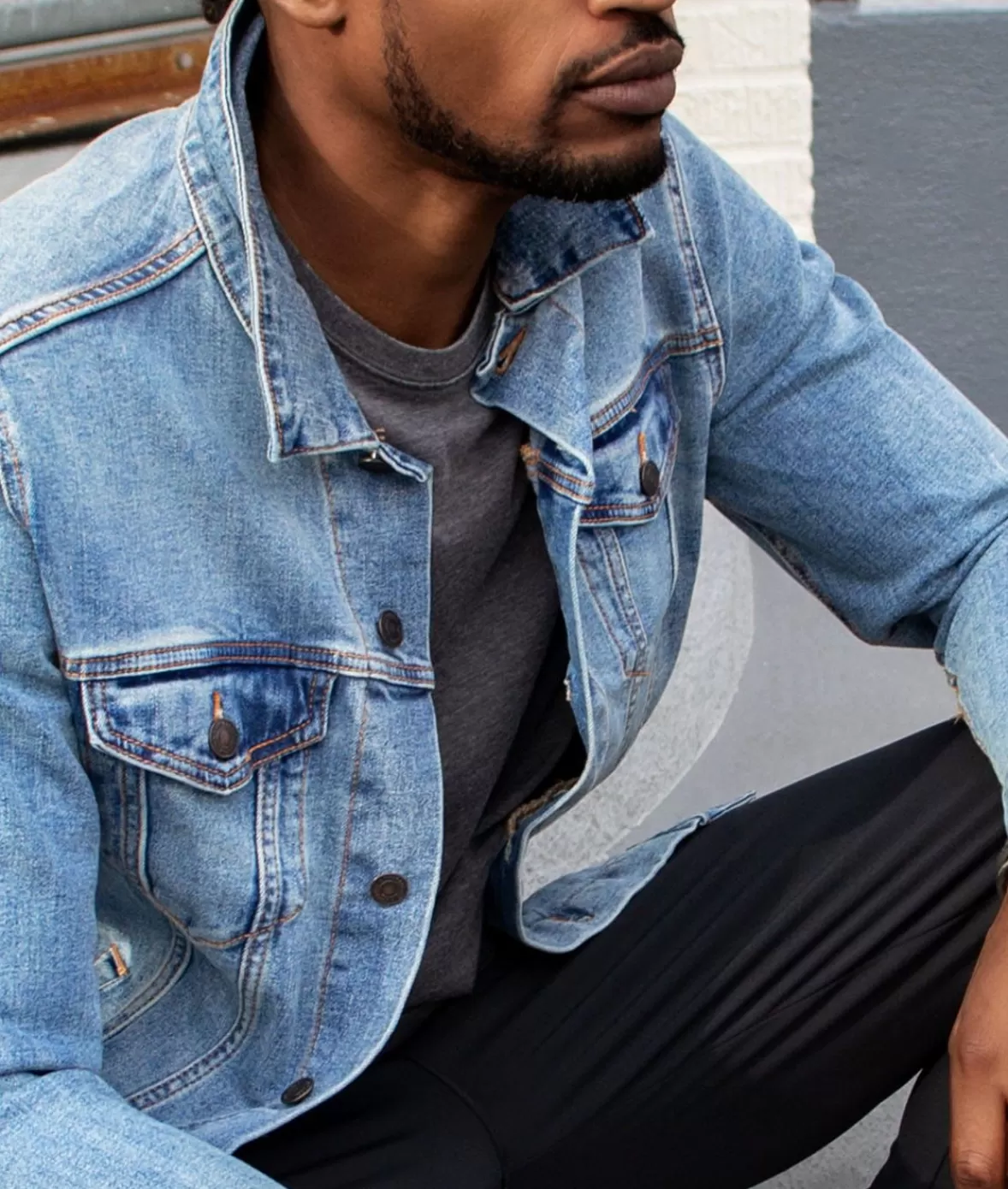 Men'S Soft Vintage Denim Jacket | Nayked Apparel Clearance