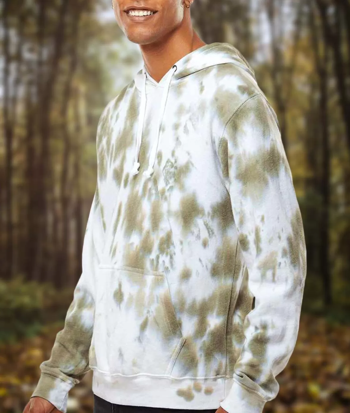 Men'S Soft Washed Tie Dye Fleece Hoodie | Nayked Apparel Hot