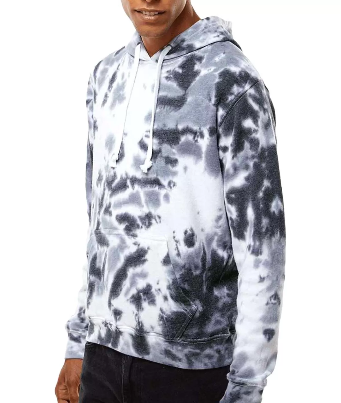 Men'S Soft Washed Tie Dye Fleece Hoodie | Nayked Apparel Clearance