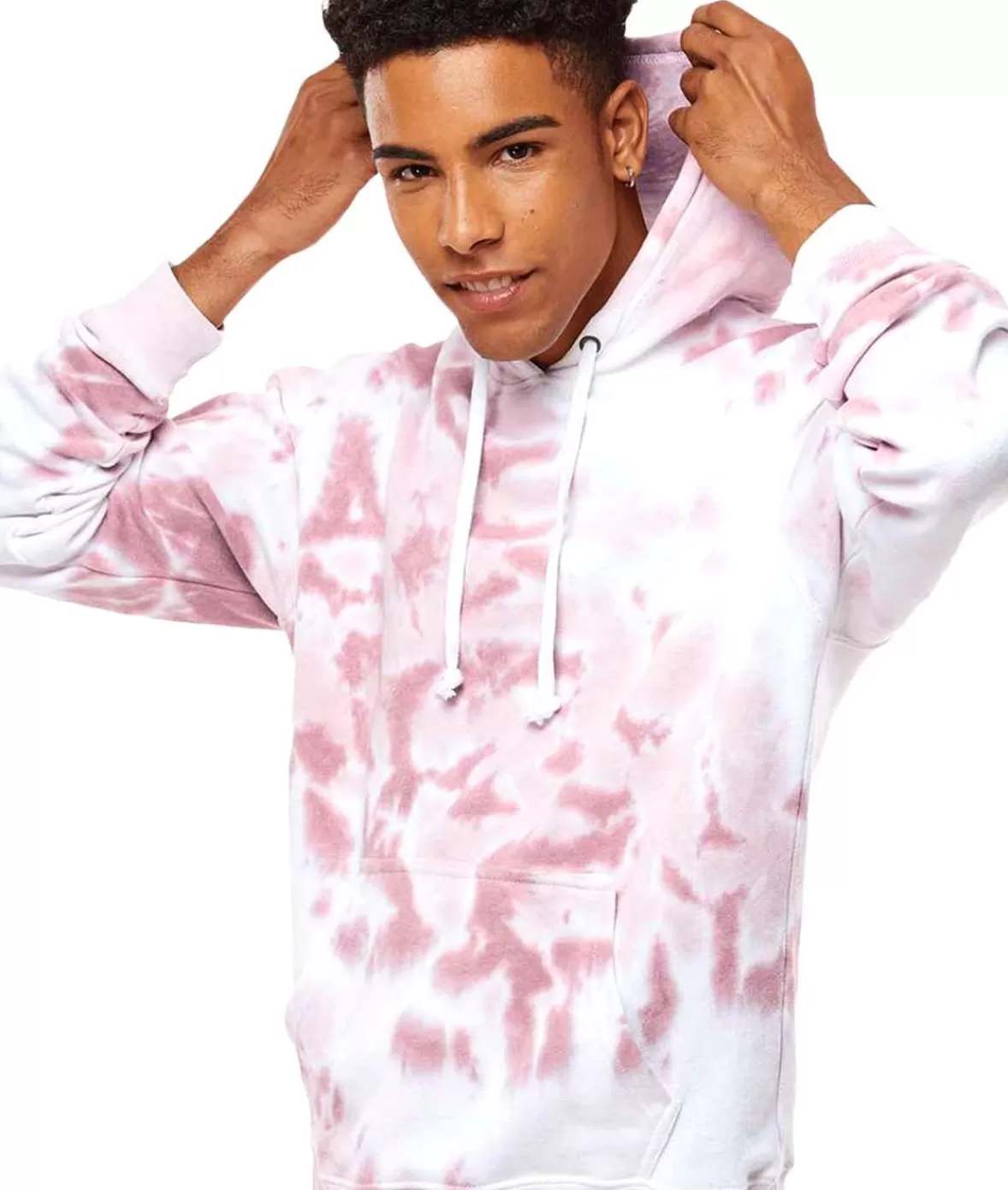 Men'S Soft Washed Tie Dye Fleece Hoodie | Nayked Apparel Clearance