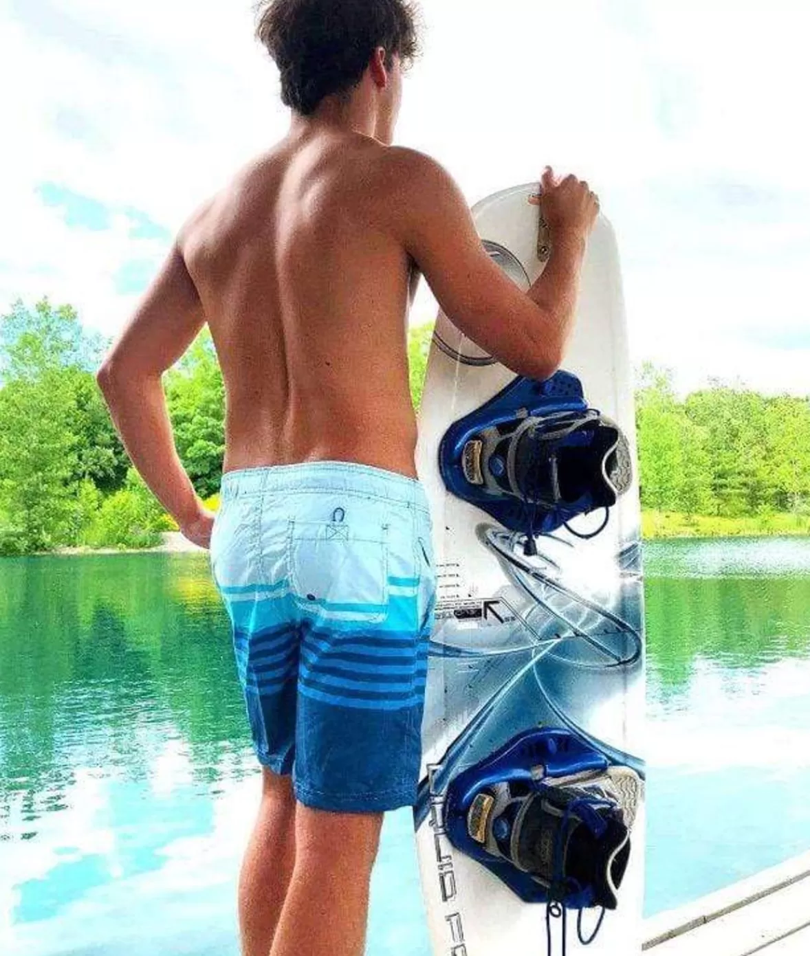 Men'S Stripe Volley Swim Short/Discontinued | Nayked Apparel Clearance