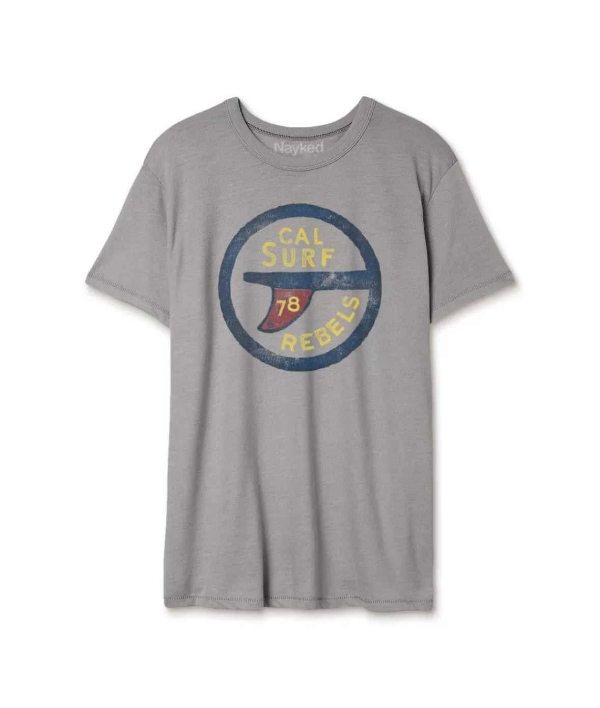 Men'S Vintage Graphic Crew Neck T-Shirt | Surf Rebels | Nayked Apparel Fashion