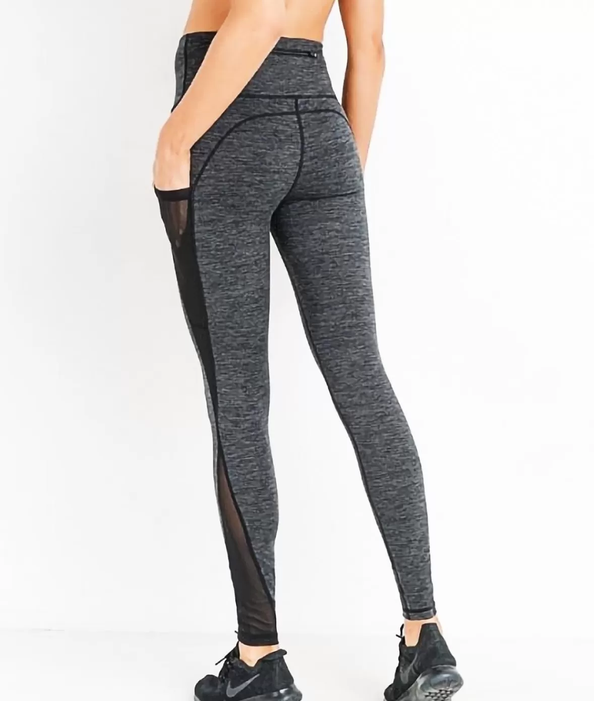 Real Women'S Plus High-Waist Splice Mesh Pocket Full Leggings/Discontinued | Nayked Apparel Store