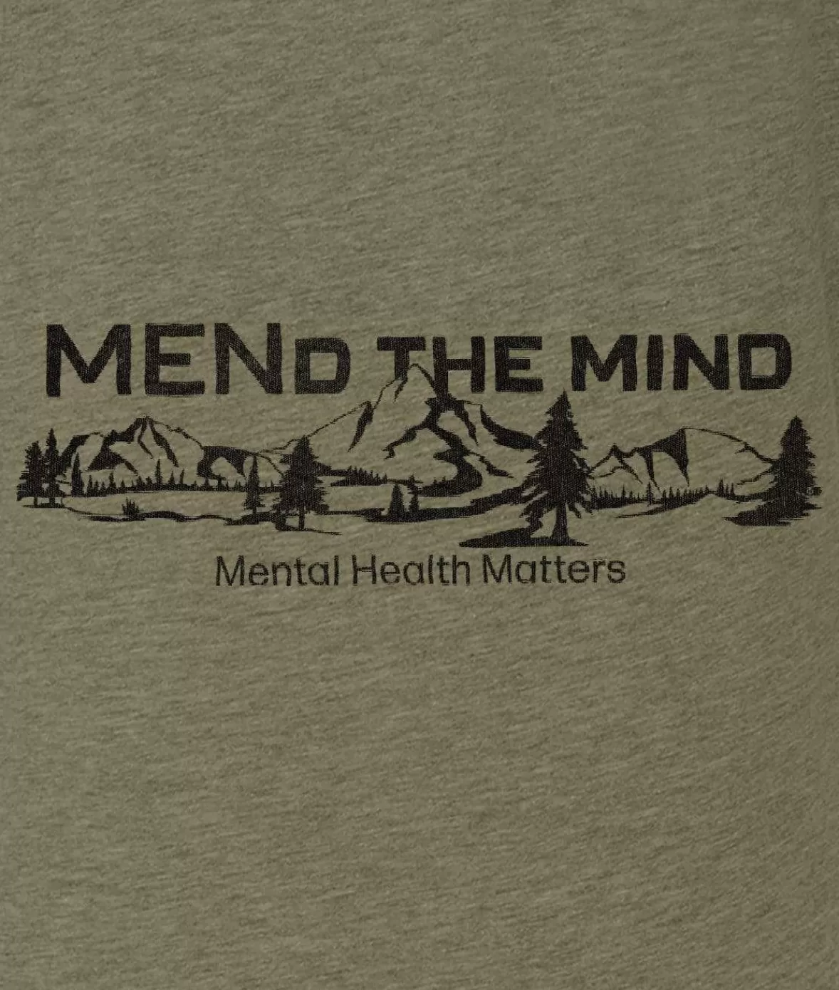 Ridiculously Soft Big Graphic T-Shirt | Mend The Mind-Landscape | Nayked Apparel Sale