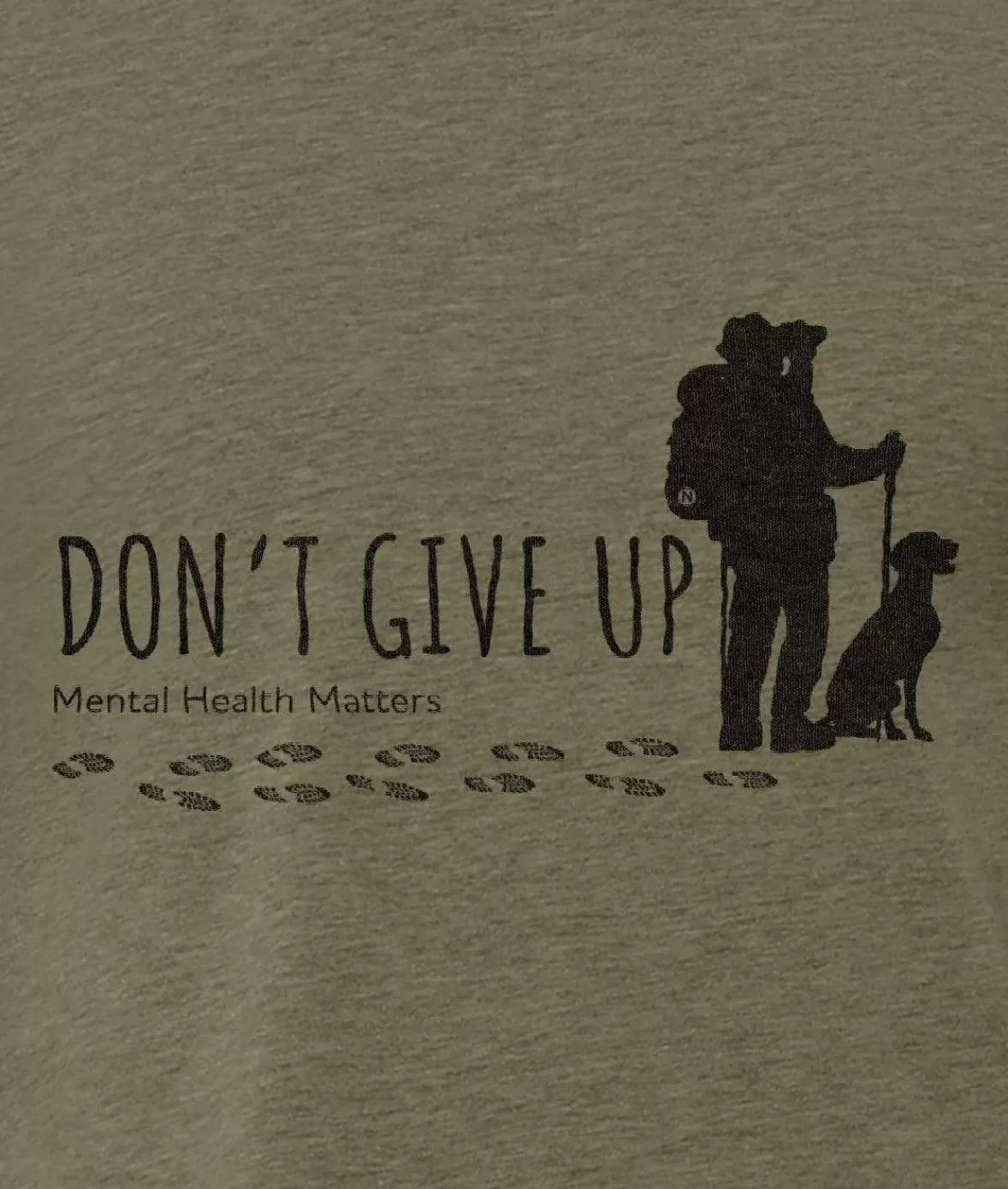 Ridiculously Soft Crew Neck Graphic T-Shirt | Don'T Give Up-Hike With Your Dog | Nayked Apparel Shop