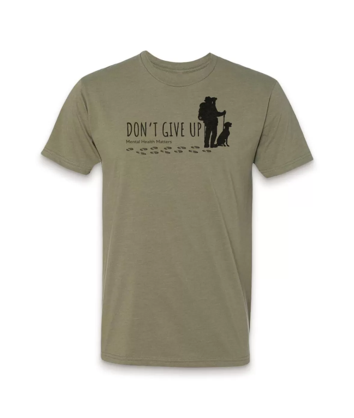 Ridiculously Soft Crew Neck Graphic T-Shirt | Don'T Give Up-Hike With Your Dog | Nayked Apparel Discount