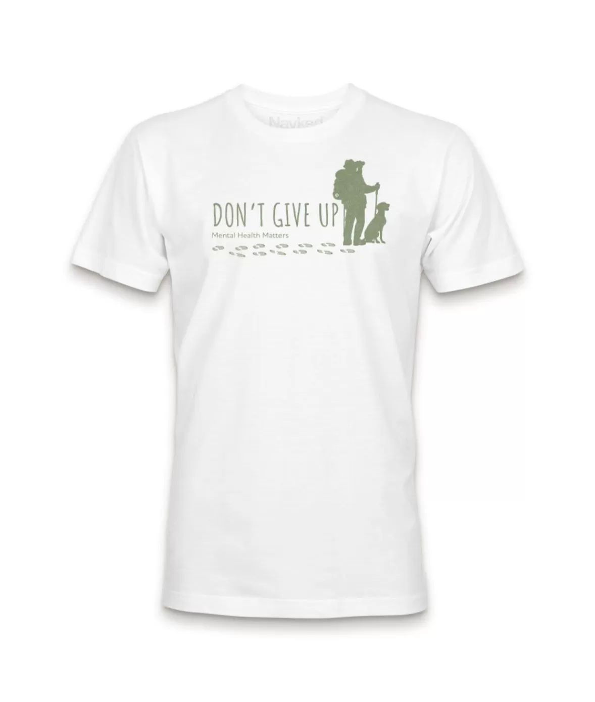 Ridiculously Soft Crew Neck Graphic T-Shirt | Don'T Give Up-Hike With Your Dog | Nayked Apparel Shop