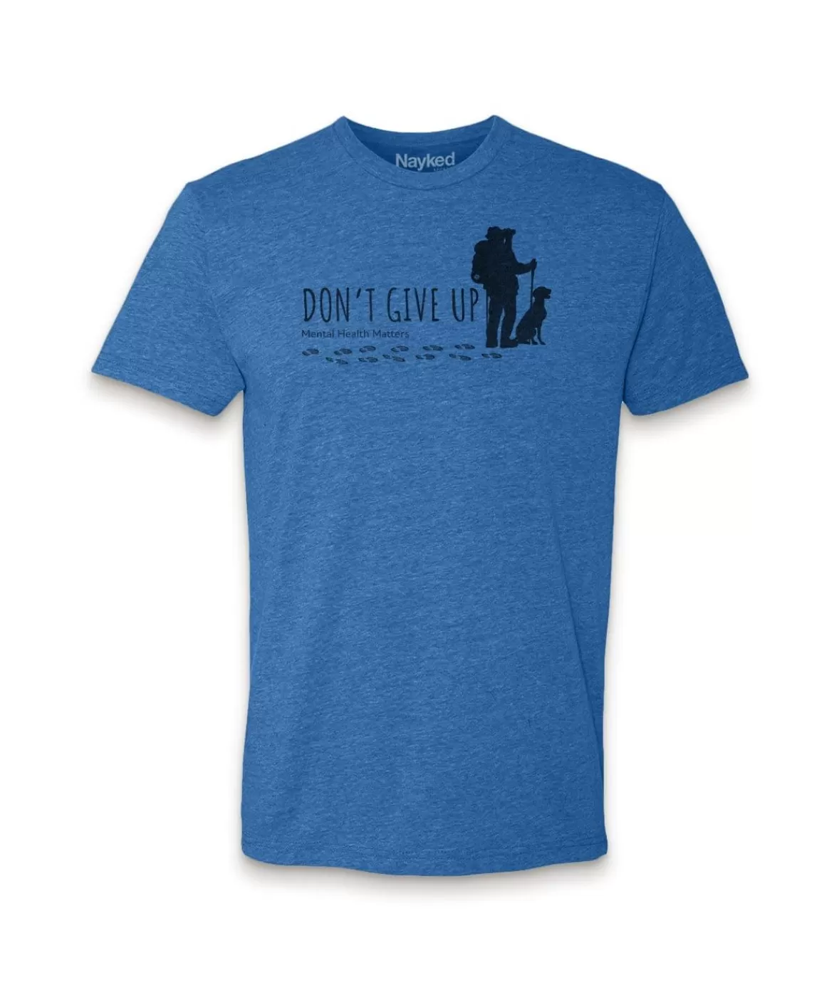Ridiculously Soft Crew Neck Graphic T-Shirt | Don'T Give Up-Hike With Your Dog | Nayked Apparel Discount