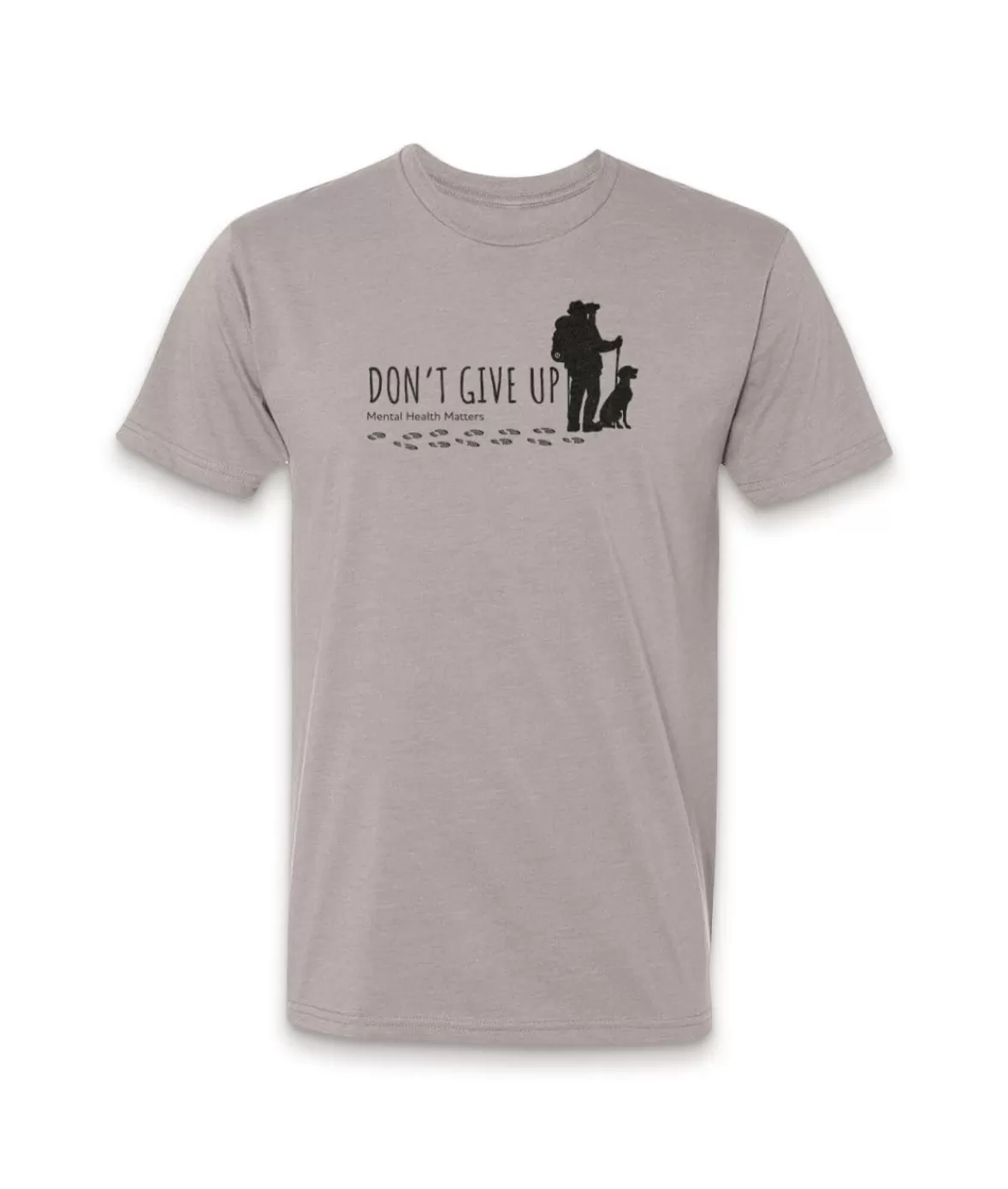 Ridiculously Soft Crew Neck Graphic T-Shirt | Don'T Give Up-Hike With Your Dog | Nayked Apparel Shop