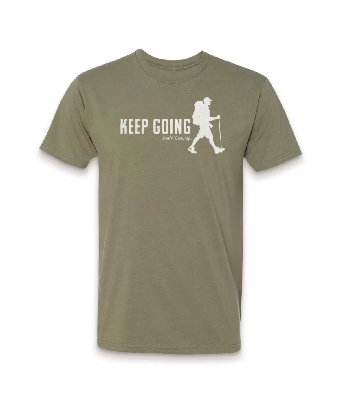 Ridiculously Soft Crew Neck Graphic T-Shirt | Keep Going With Hiker | Nayked Apparel Outlet