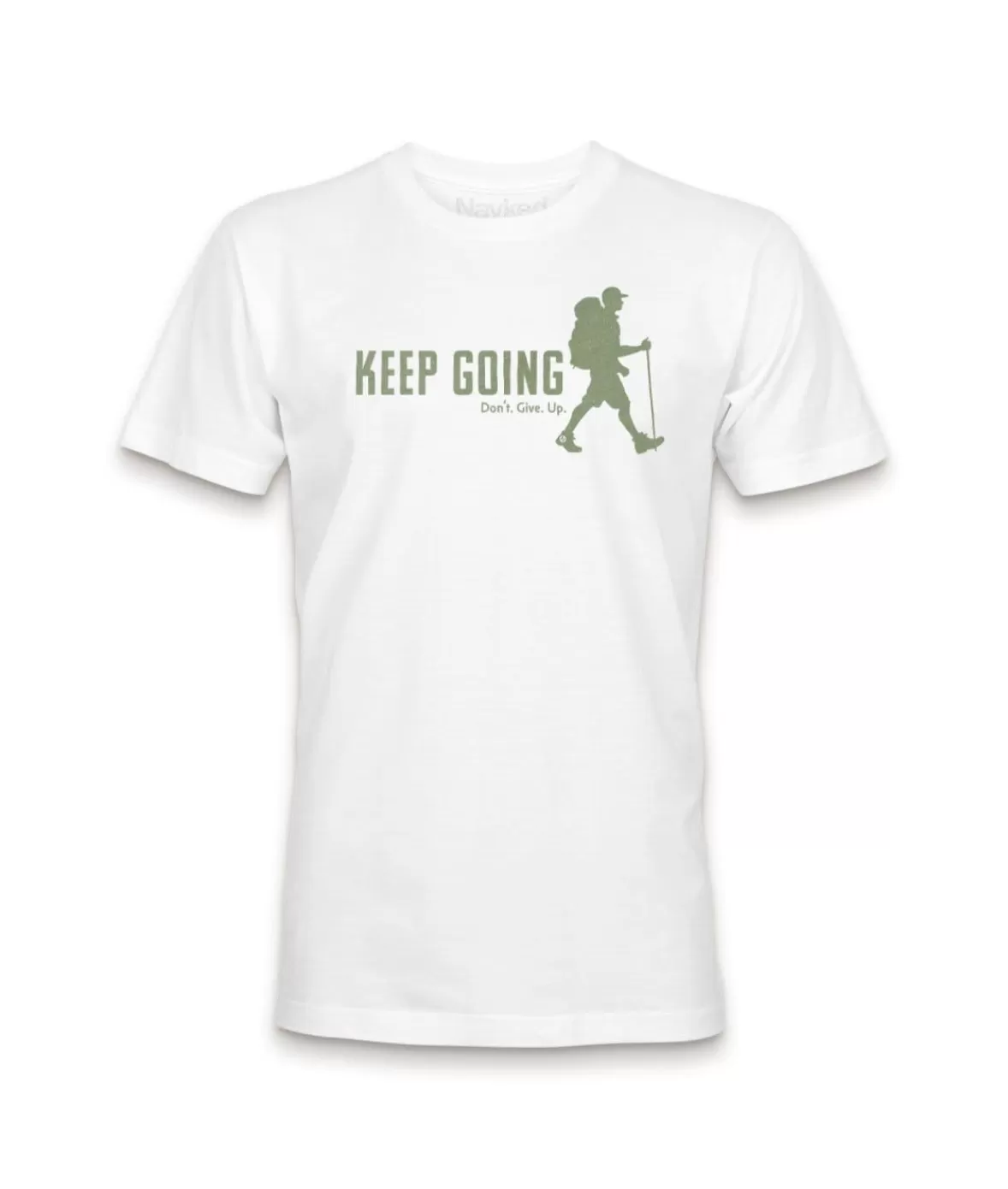 Ridiculously Soft Crew Neck Graphic T-Shirt | Keep Going With Hiker | Nayked Apparel Outlet