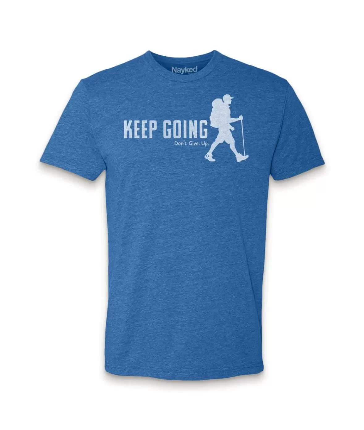Ridiculously Soft Crew Neck Graphic T-Shirt | Keep Going With Hiker | Nayked Apparel Outlet