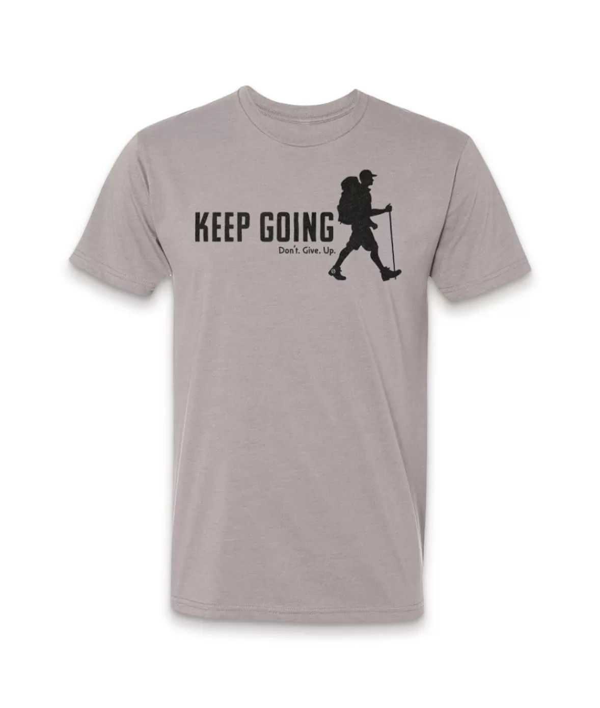 Ridiculously Soft Crew Neck Graphic T-Shirt | Keep Going With Hiker | Nayked Apparel Outlet