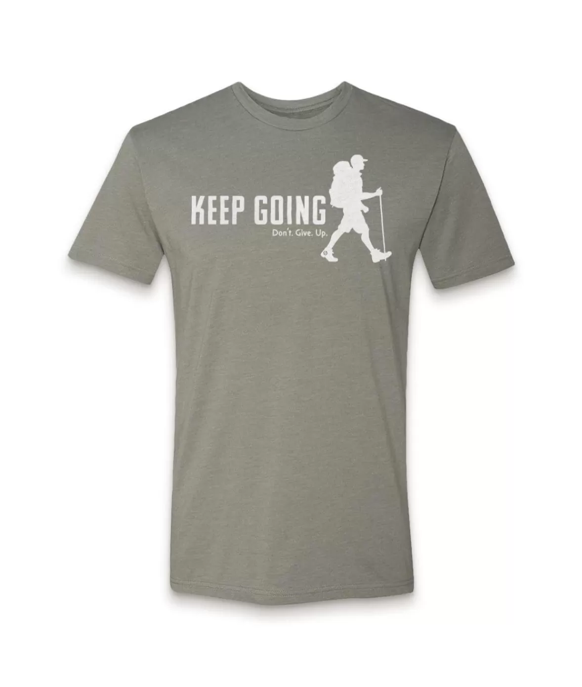 Ridiculously Soft Crew Neck Graphic T-Shirt | Keep Going With Hiker | Nayked Apparel Outlet