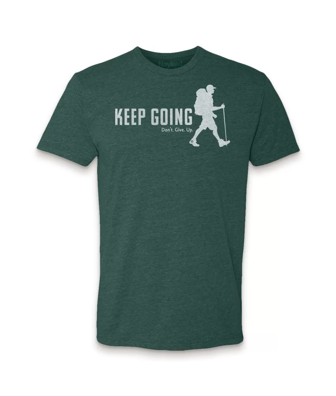 Ridiculously Soft Crew Neck Graphic T-Shirt | Keep Going With Hiker | Nayked Apparel Outlet