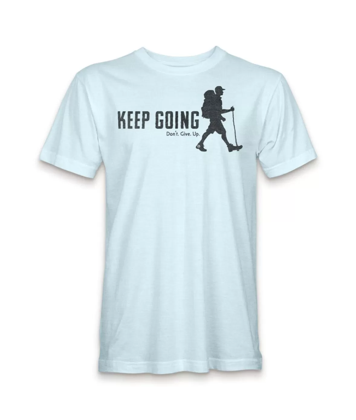 Ridiculously Soft Crew Neck Graphic T-Shirt | Keep Going With Hiker | Nayked Apparel Clearance