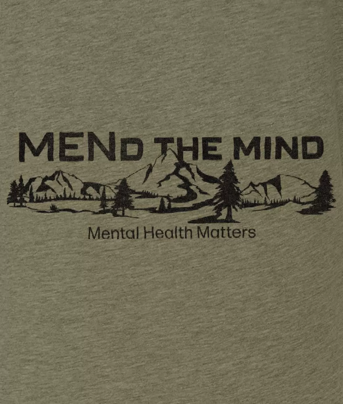 Ridiculously Soft Crew Neck Graphic T-Shirt | Mend The Mind-Landscape | Nayked Apparel Best