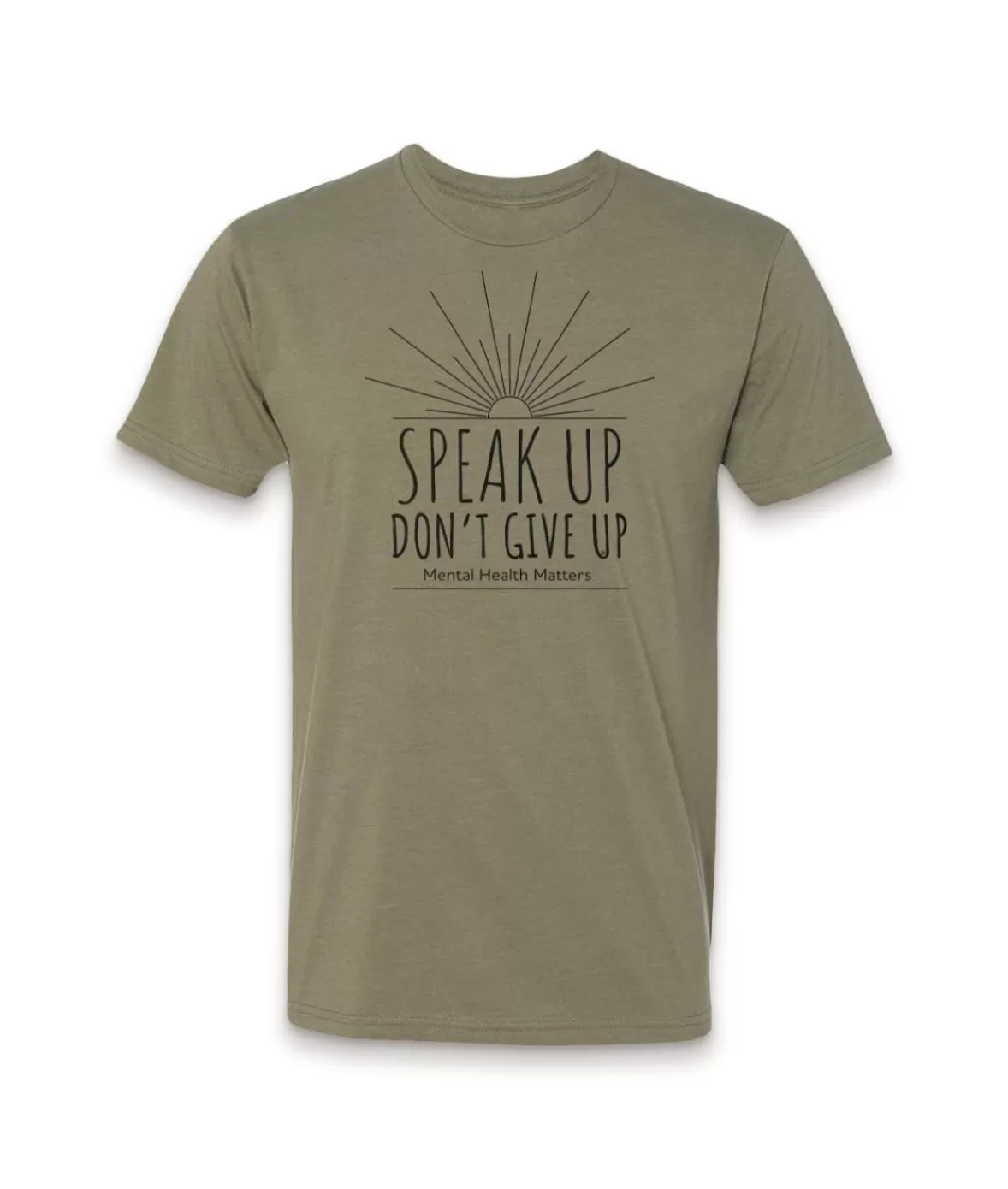Ridiculously Soft Crew Neck Graphic T-Shirt | Speak Up Don'T Give Up Front Graphic | Nayked Apparel Outlet