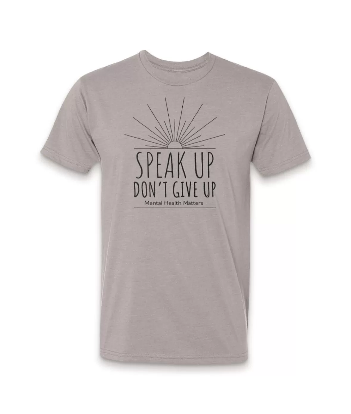 Ridiculously Soft Crew Neck Graphic T-Shirt | Speak Up Don'T Give Up Front Graphic | Nayked Apparel Outlet