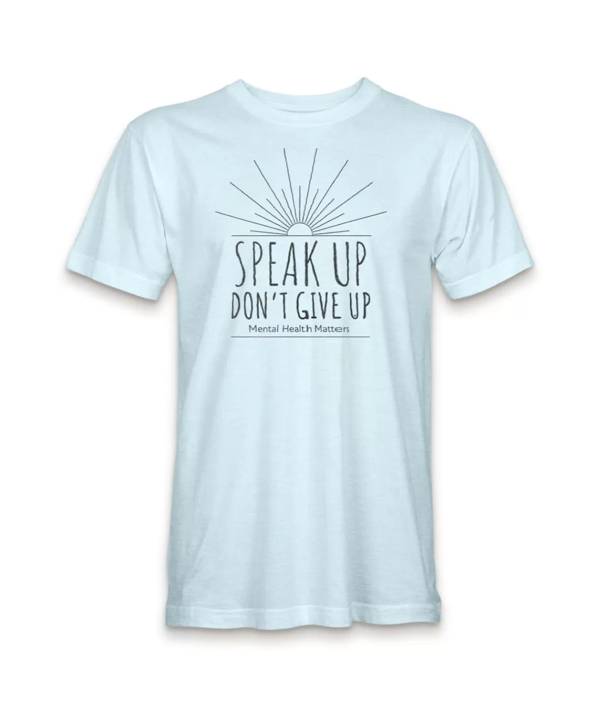 Ridiculously Soft Crew Neck Graphic T-Shirt | Speak Up Don'T Give Up Front Graphic | Nayked Apparel Fashion