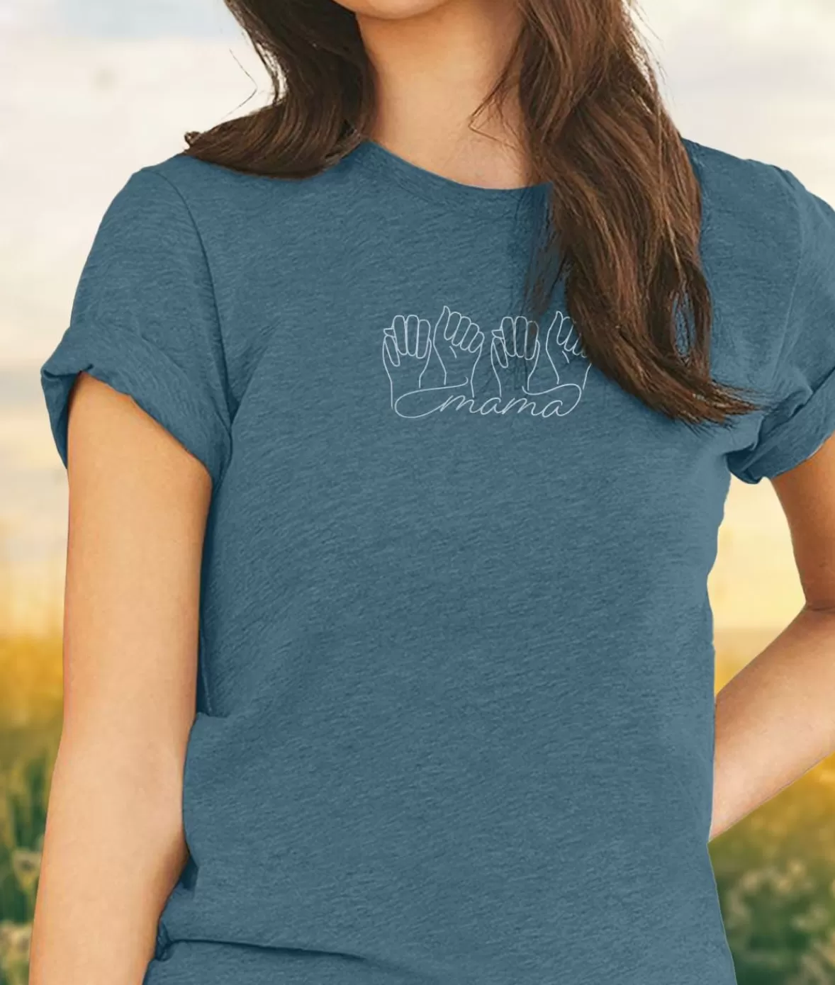 Ridiculously Soft Heather Sueded Graphic Tee | Mama Signed | Nayked Apparel Shop