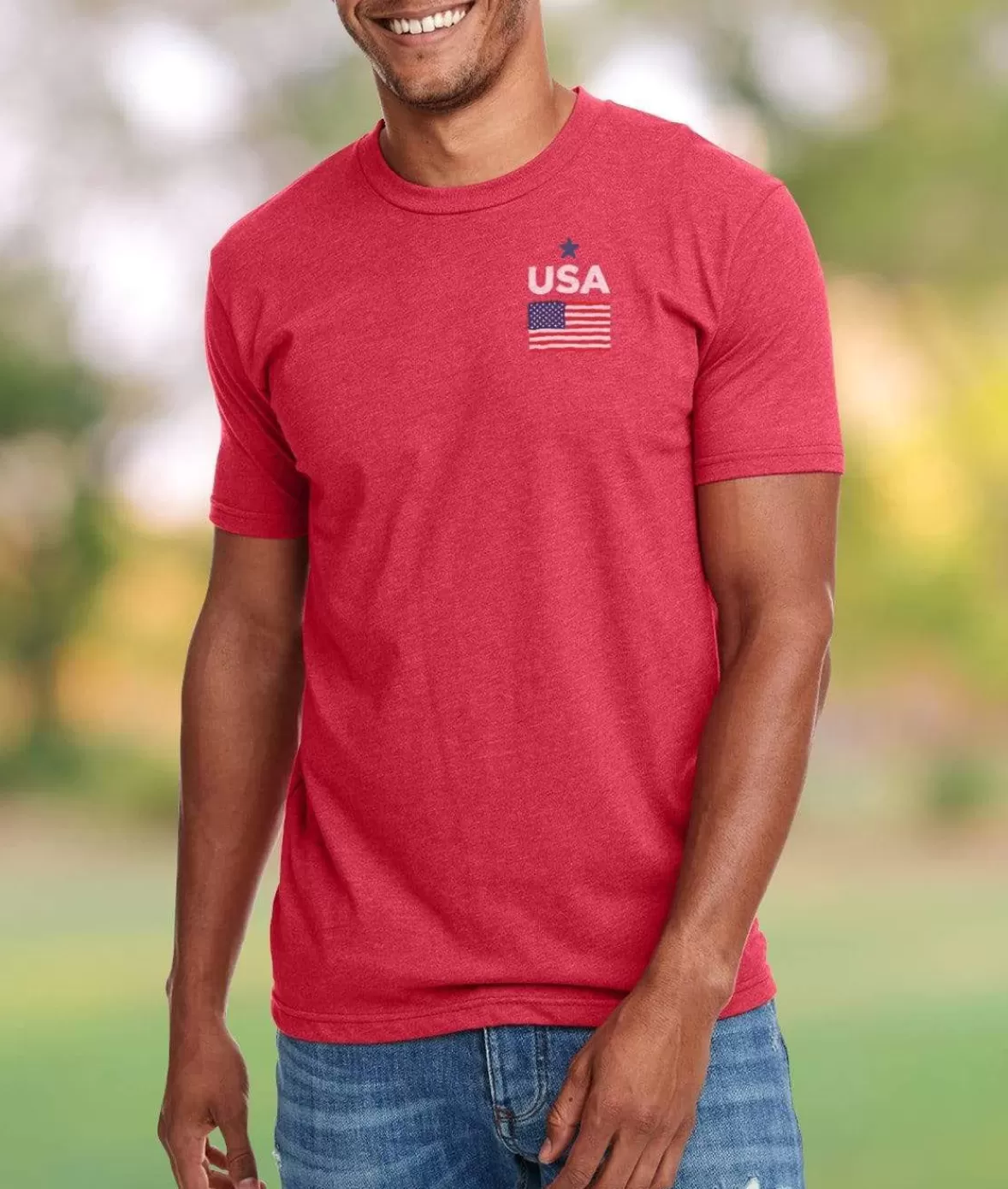 Ridiculously Soft Men'S Usa Flag Graphic T-Shirt | Nayked Apparel Store