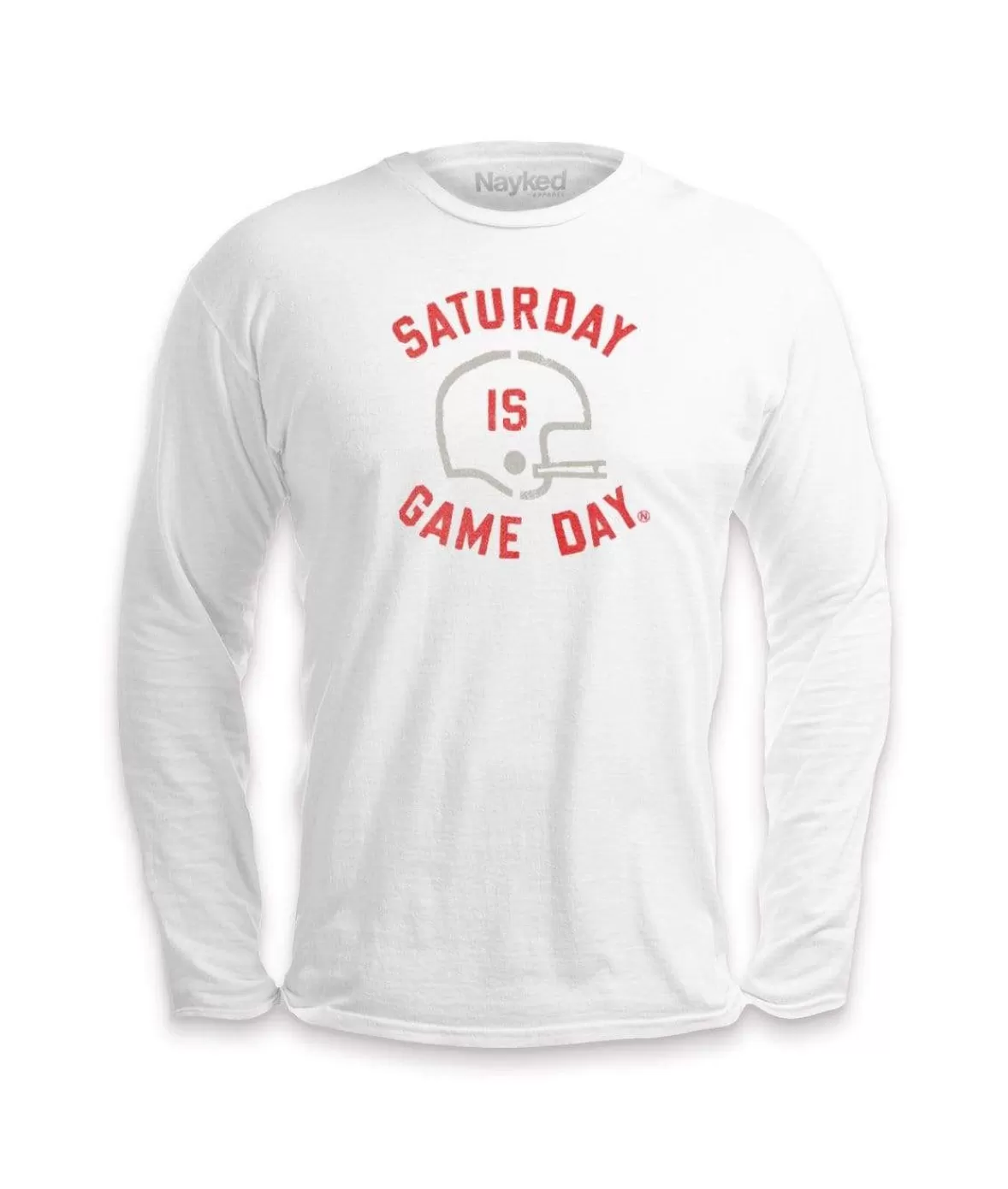 Ridiculously Soft Saturday Is Game Day Graphic Long Sleeve Crew Neck T-Shirt | Nayked Apparel Flash Sale