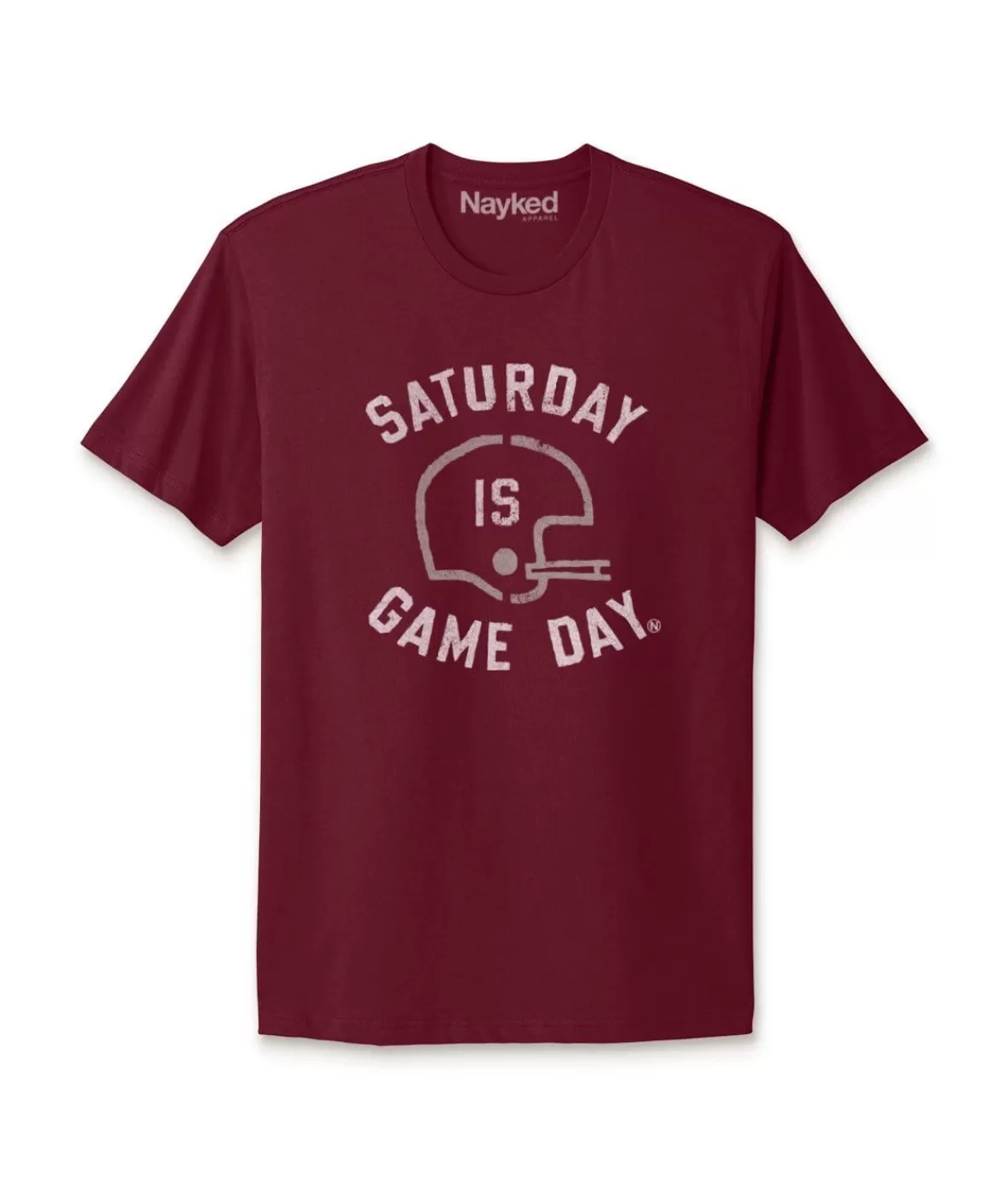 Ridiculously Soft Saturday Is Game Day Graphic Short Sleeve Crew Neck T-Shirt | Nayked Apparel Clearance