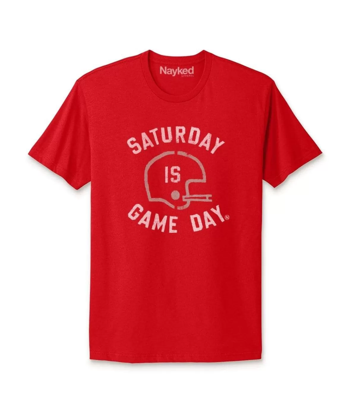 Ridiculously Soft Saturday Is Game Day Graphic Short Sleeve Crew Neck T-Shirt | Nayked Apparel Clearance