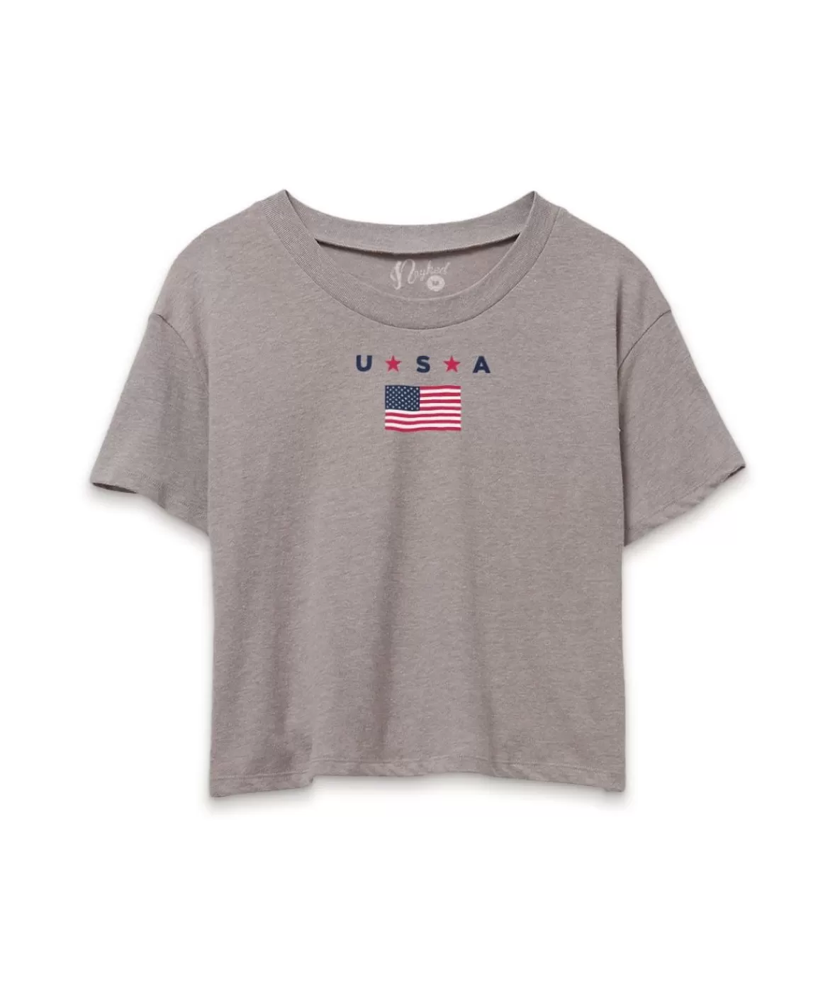 Ridiculously Soft Women'S Cropped Flag Tee | Nayked Apparel Clearance