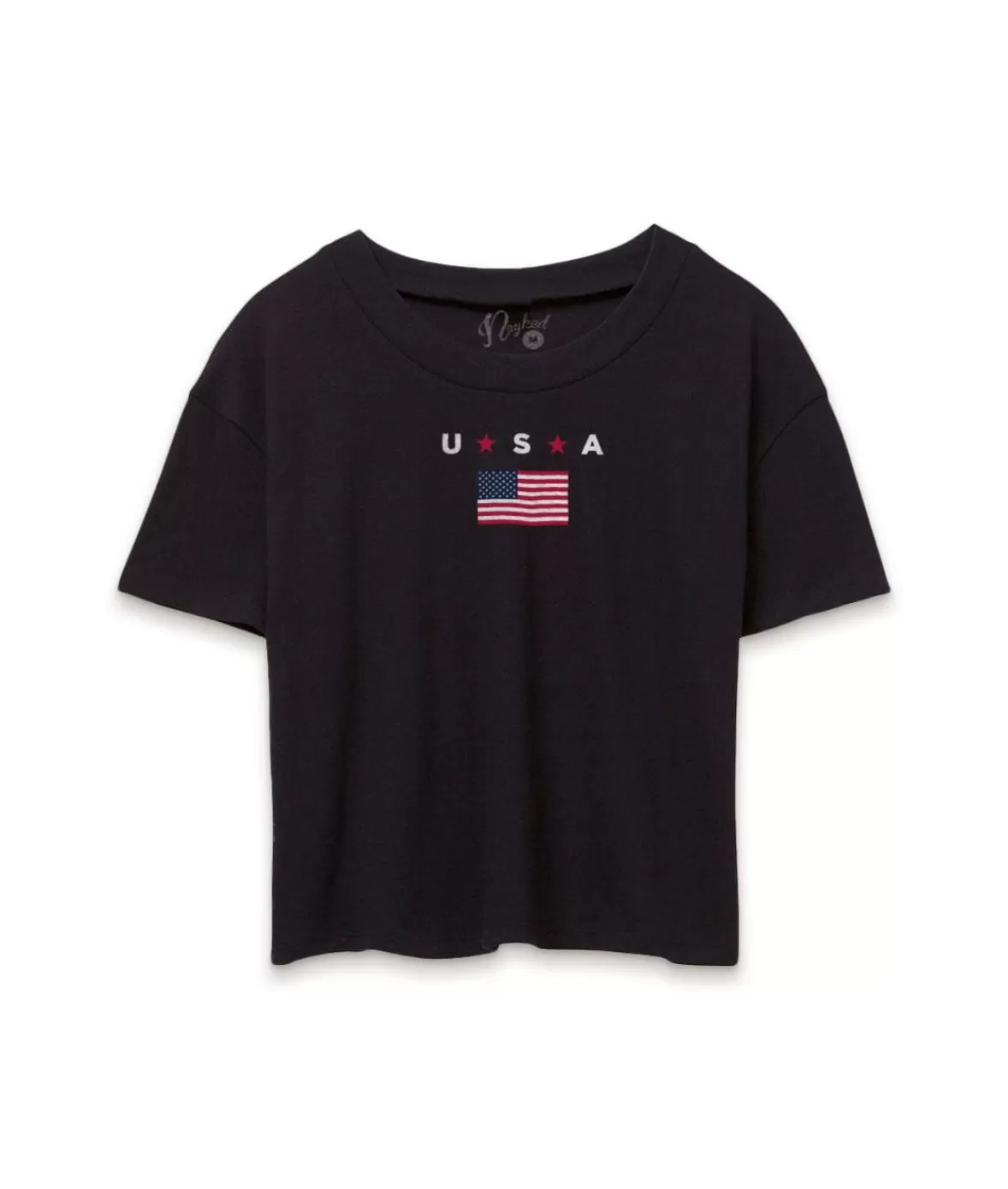 Ridiculously Soft Women'S Cropped Flag Tee | Nayked Apparel Clearance