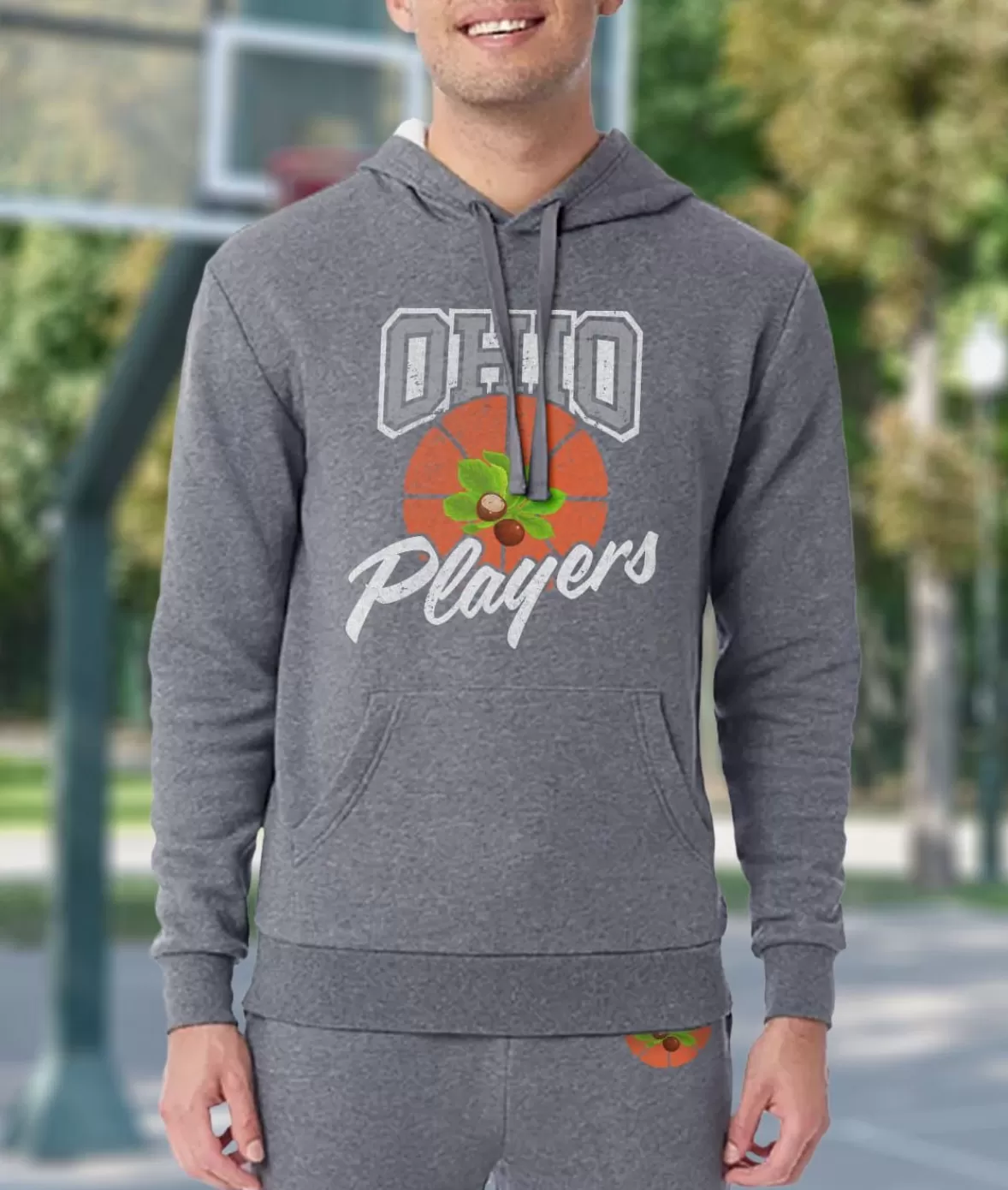 Soft Eco Friendly Graphic Hoodie | Ohio Players (Buckeye Leaf) | Nayked Apparel Cheap