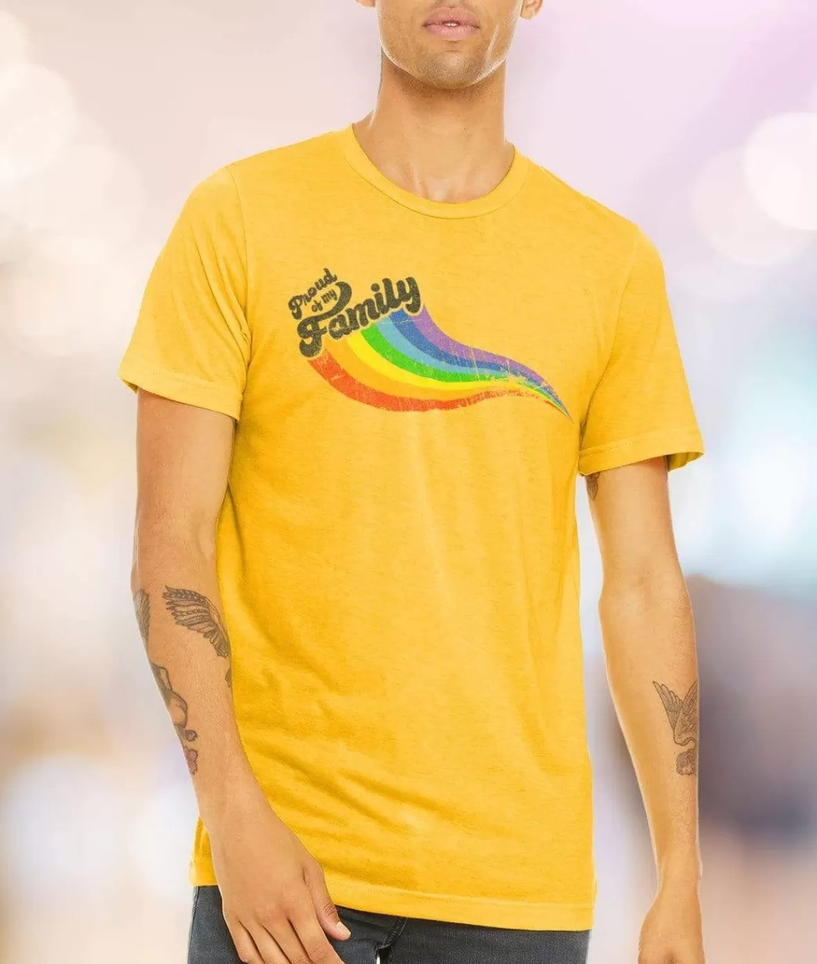 Unisex Ridiculously Soft Lightweight Graphic T-Shirt | Proud Of My Family | Nayked Apparel Outlet