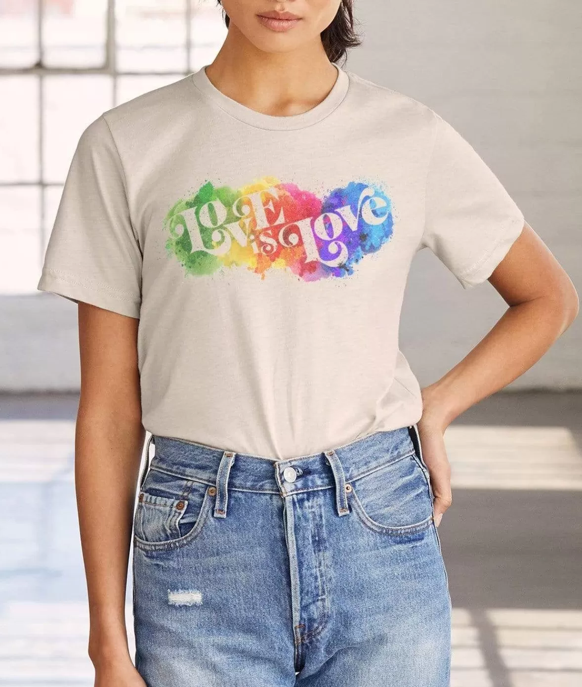 Unisex Ridiculously Soft Lightweight Sueded Graphic T-Shirt | Love Is Love | Nayked Apparel Shop