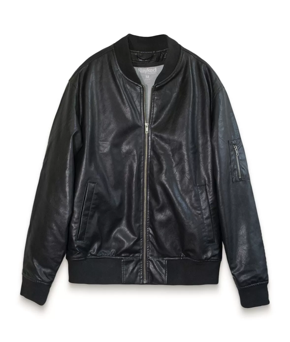 Vegan Leather Recycled Bomber Jacket | Nayked Apparel Best