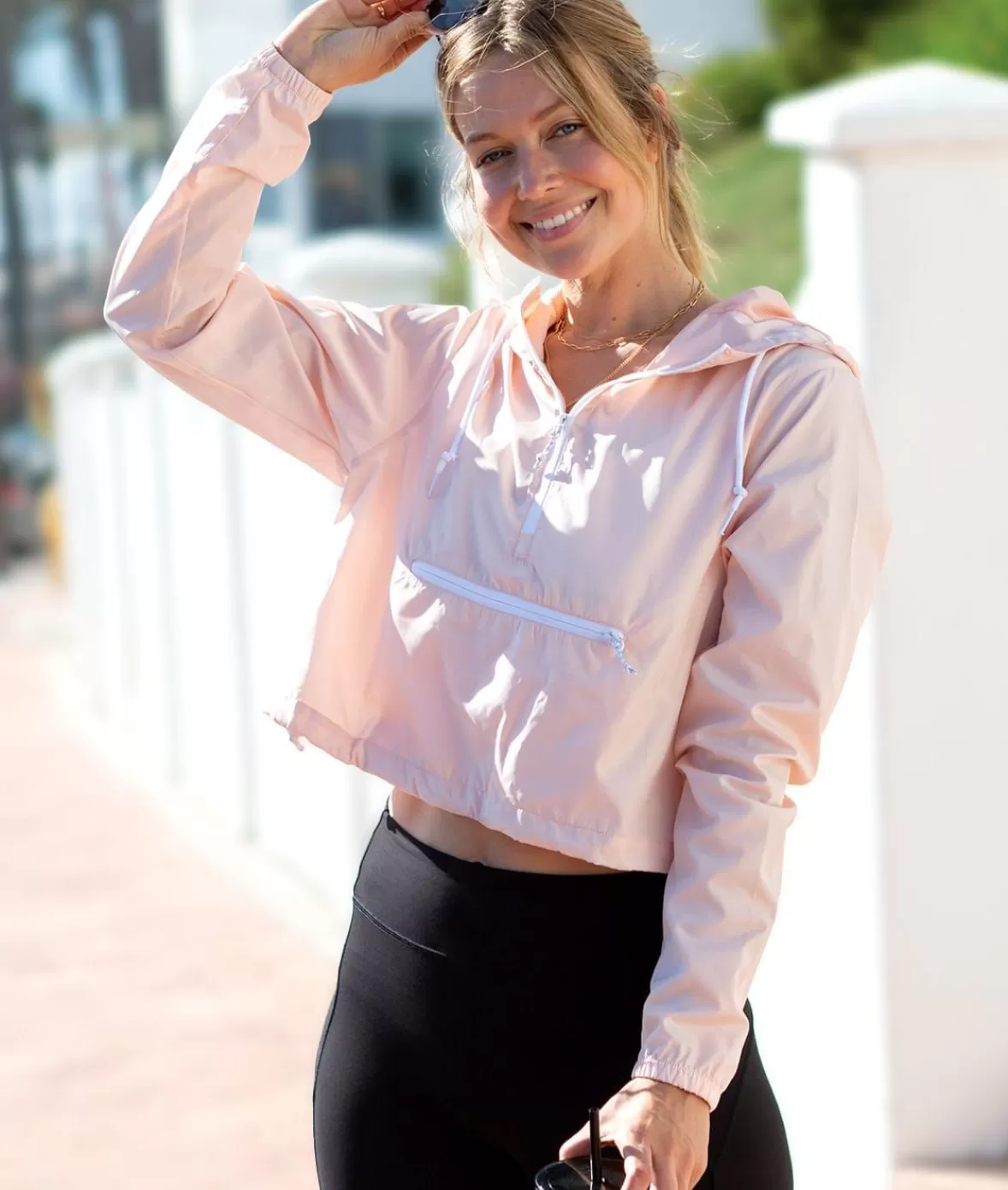 Women'S Lightweight Pullover Cropped Windbreaker | Nayked Apparel Online