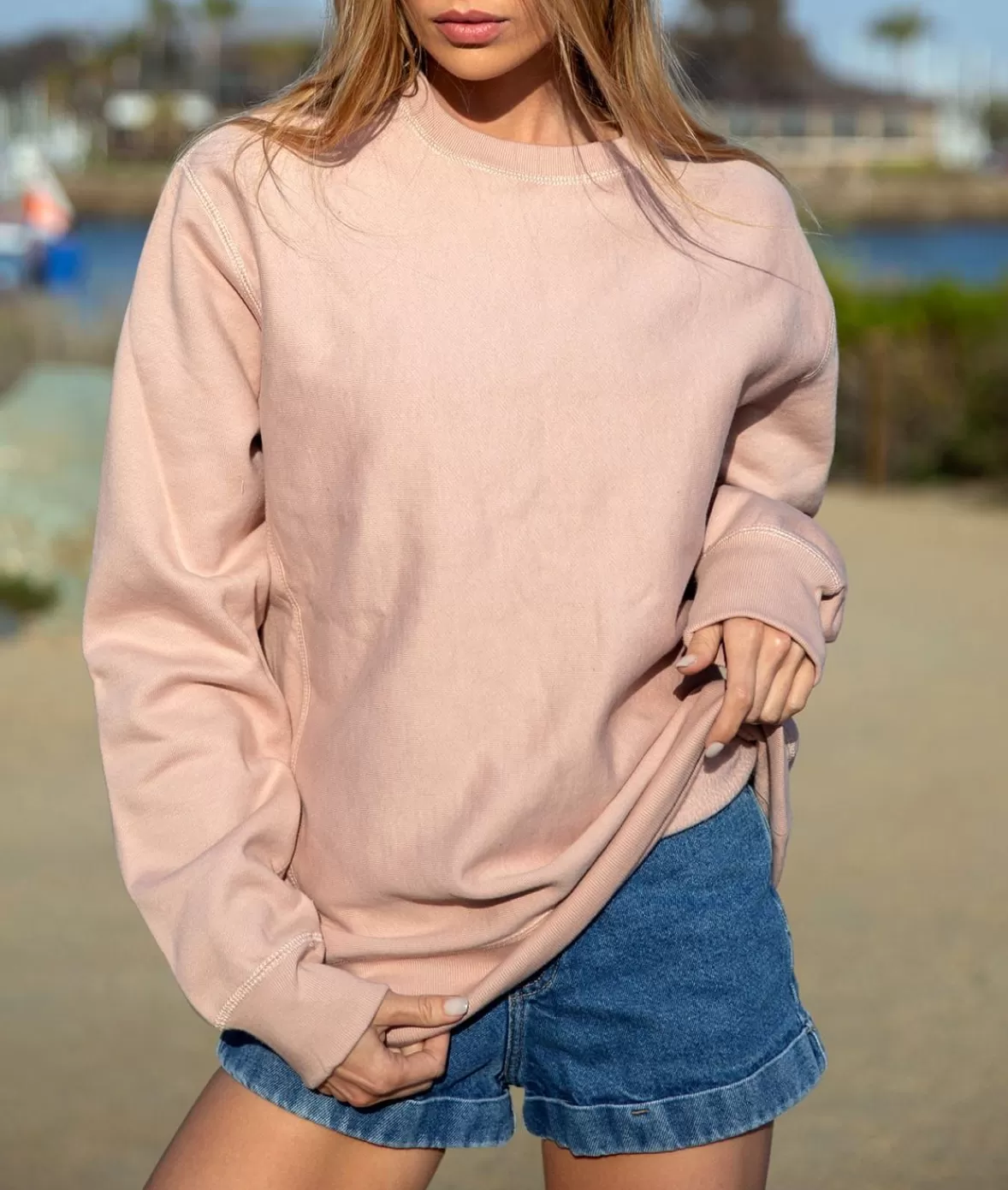 Women'S Oversized Soft Premium Heavyweight Cross-Grain Sweatshirt | Nayked Apparel Store