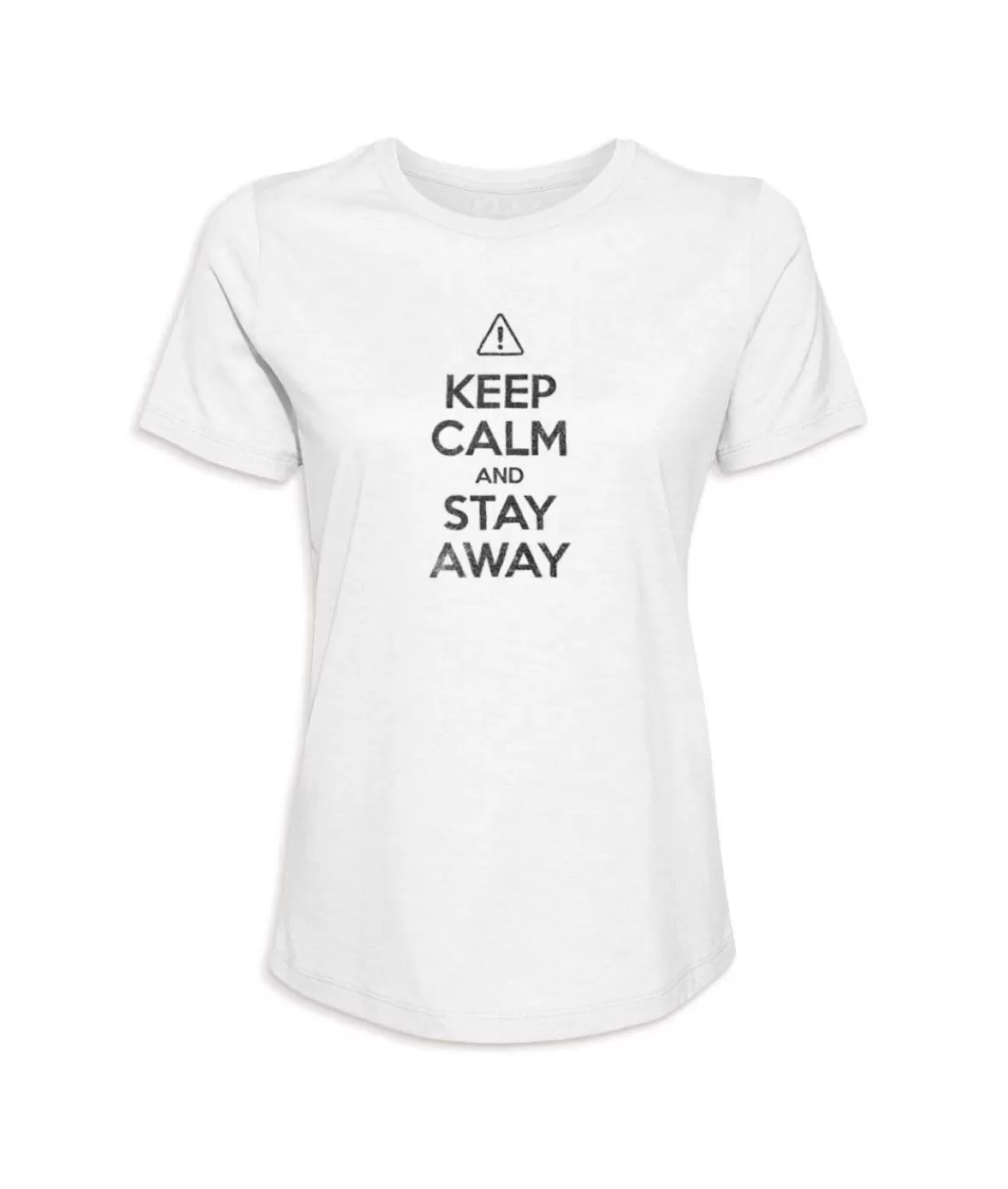 Women'S Ridiculously Soft 100% Cotton Graphic Tee | Keep Calm And Stay Away | Nayked Apparel Shop
