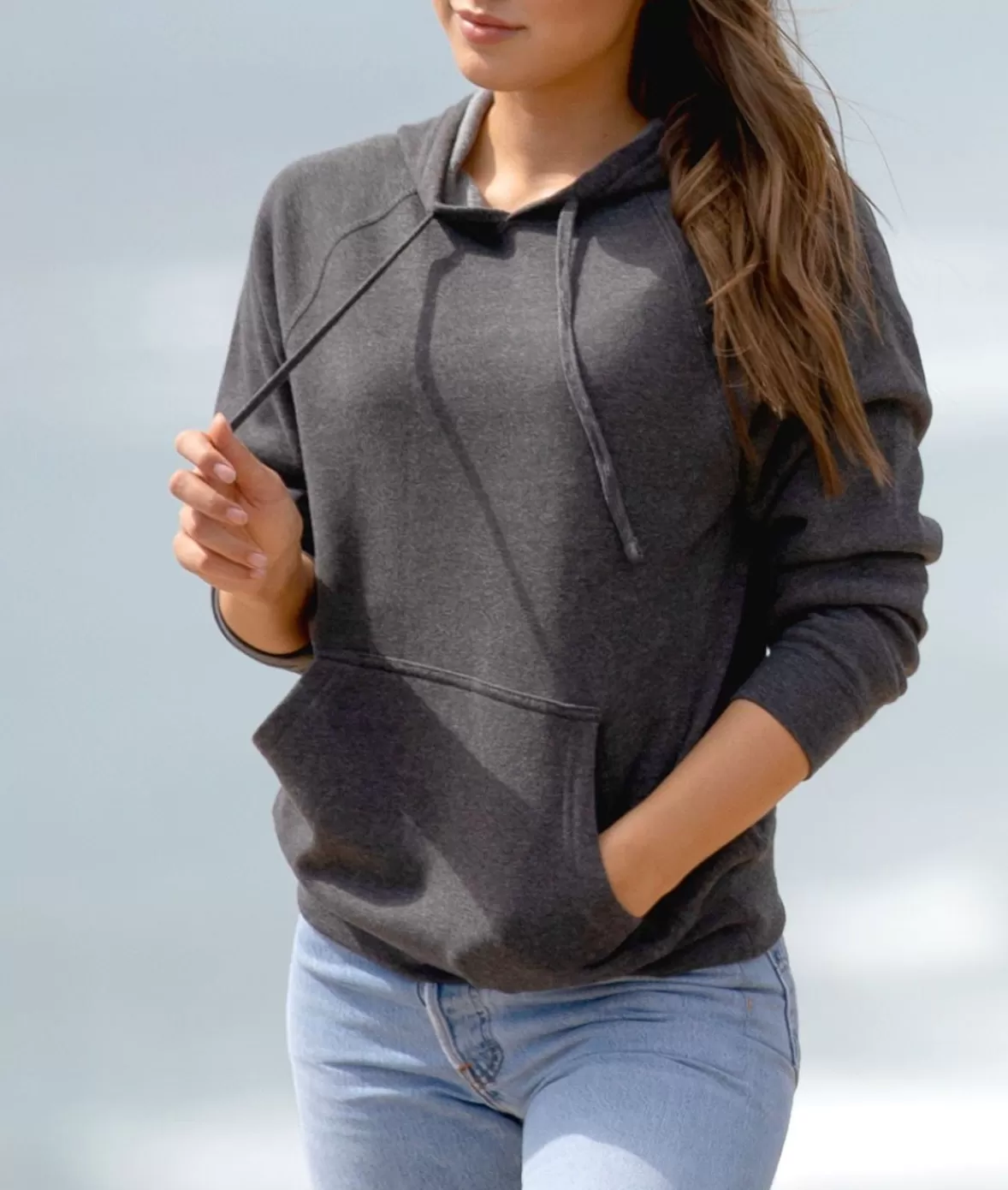 Women'S Ridiculously Soft Boyfriend Raglan Sleeve Hooded Pullover Sweatshirt | Nayked Apparel Fashion