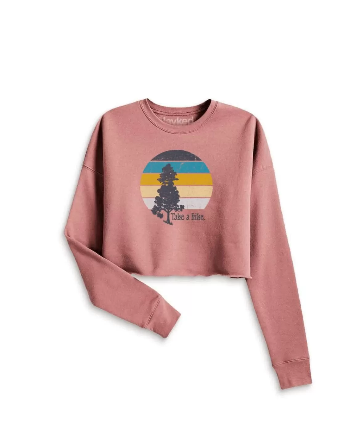 Women'S Ridiculously Soft Cropped Graphic Pullover Sweatshirt | Take A Hike | Nayked Apparel Outlet