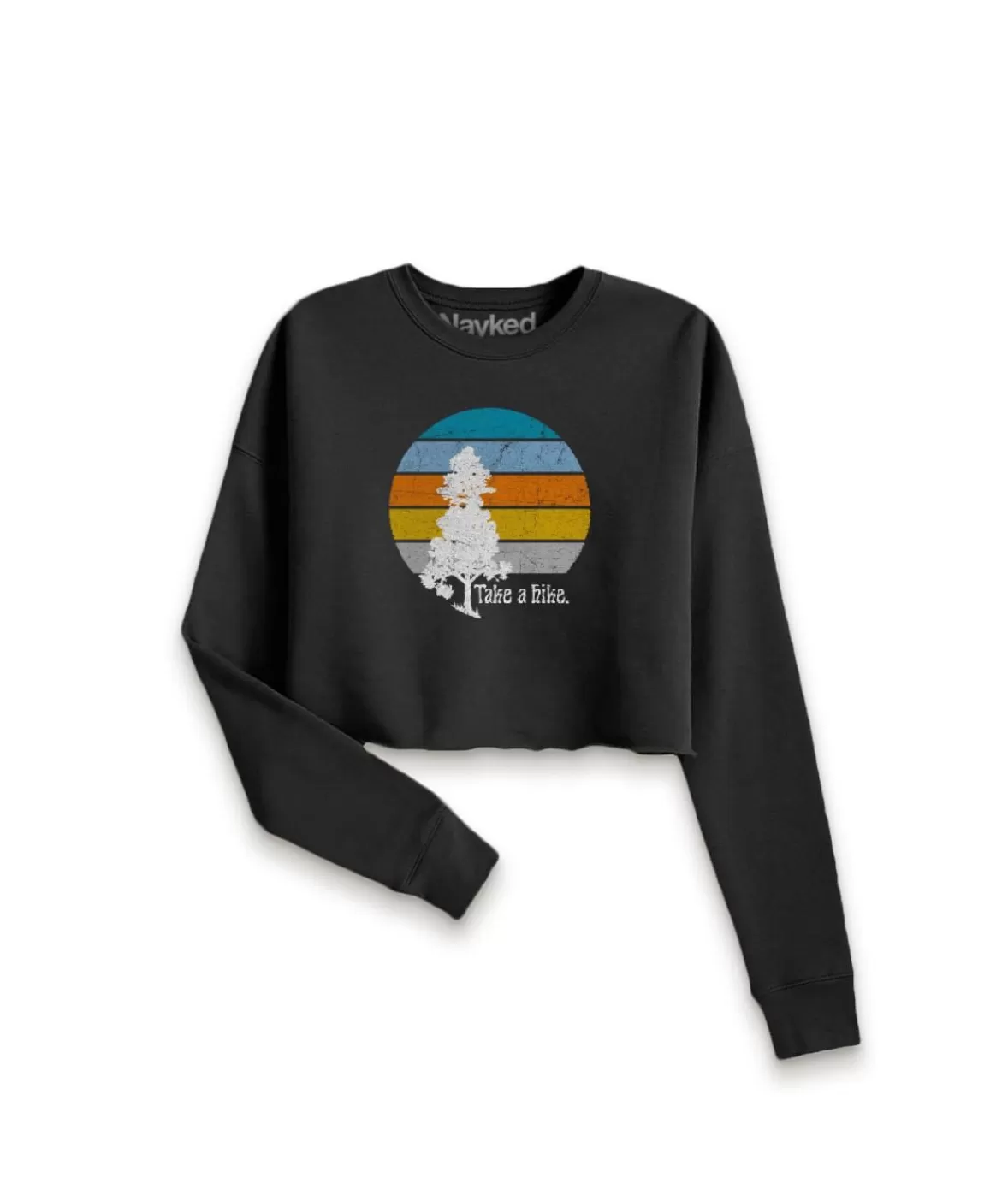 Women'S Ridiculously Soft Cropped Graphic Pullover Sweatshirt | Take A Hike | Nayked Apparel Outlet