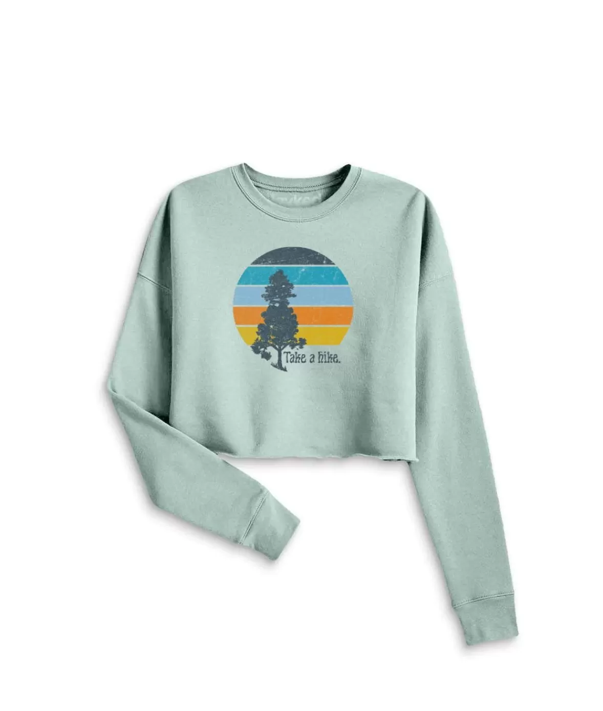 Women'S Ridiculously Soft Cropped Graphic Pullover Sweatshirt | Take A Hike | Nayked Apparel Outlet