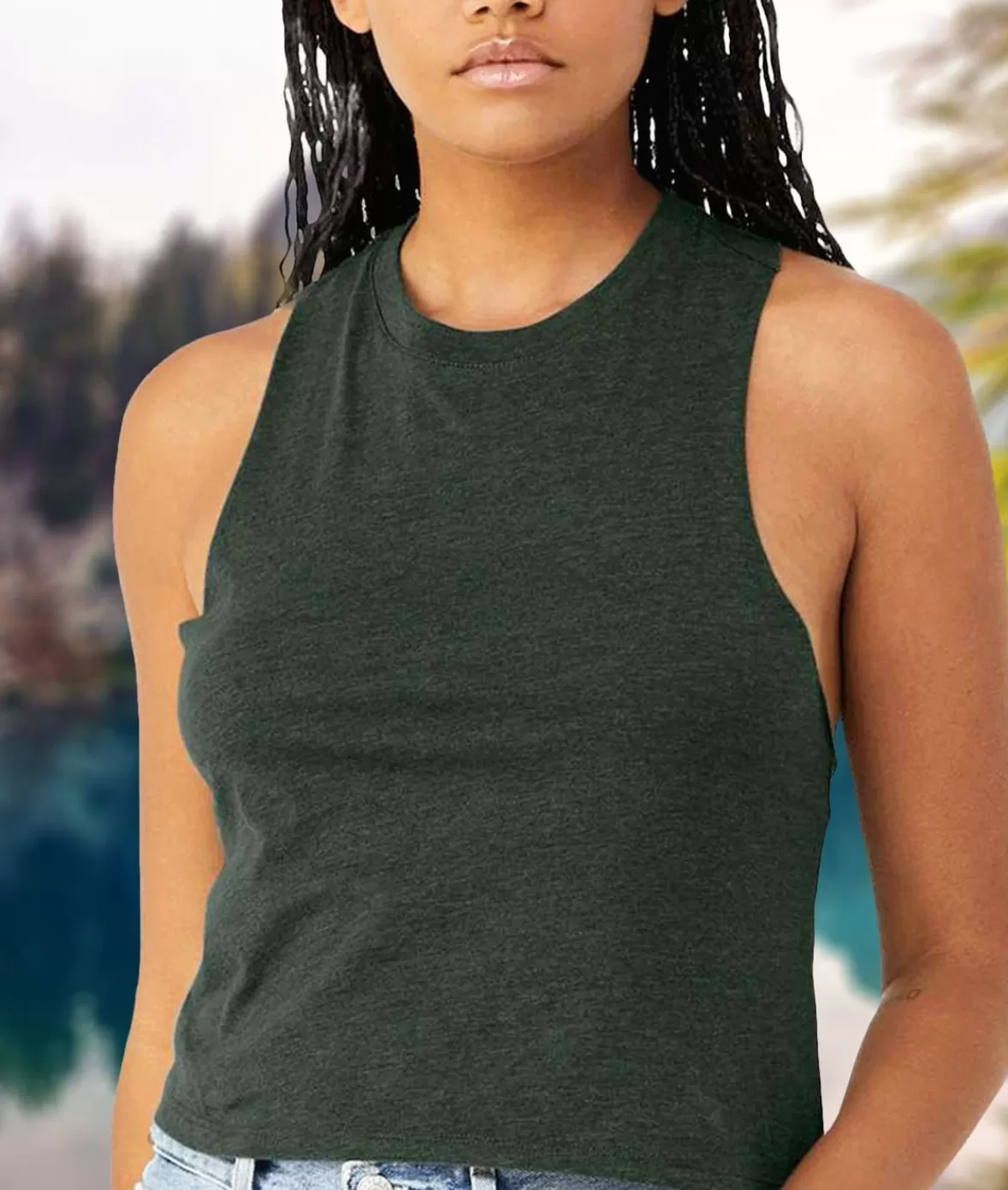 Women'S Ridiculously Soft Cropped Racerback Muscle Tank | Nayked Apparel Discount